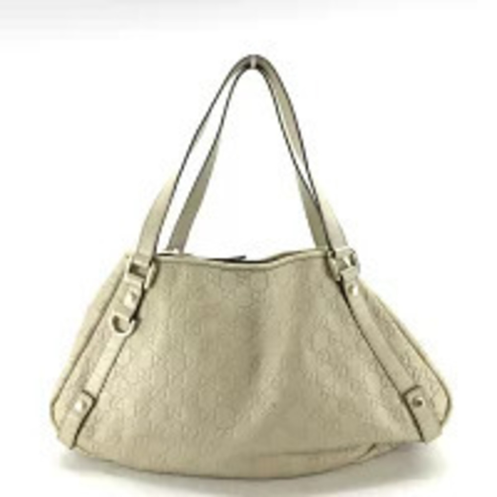 Gucci Abbey Guccissima Beige Leather Hobo Shoulder Tote Bag Handbag - Picture 3 of 8